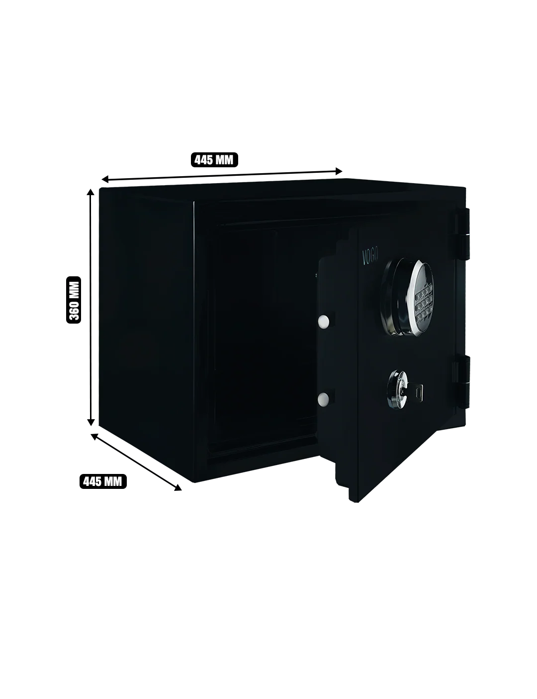 SHINJIN VOGO SAFES FIRE RESISTANT SAFE, MODEL VGF-360 Black - Image 3