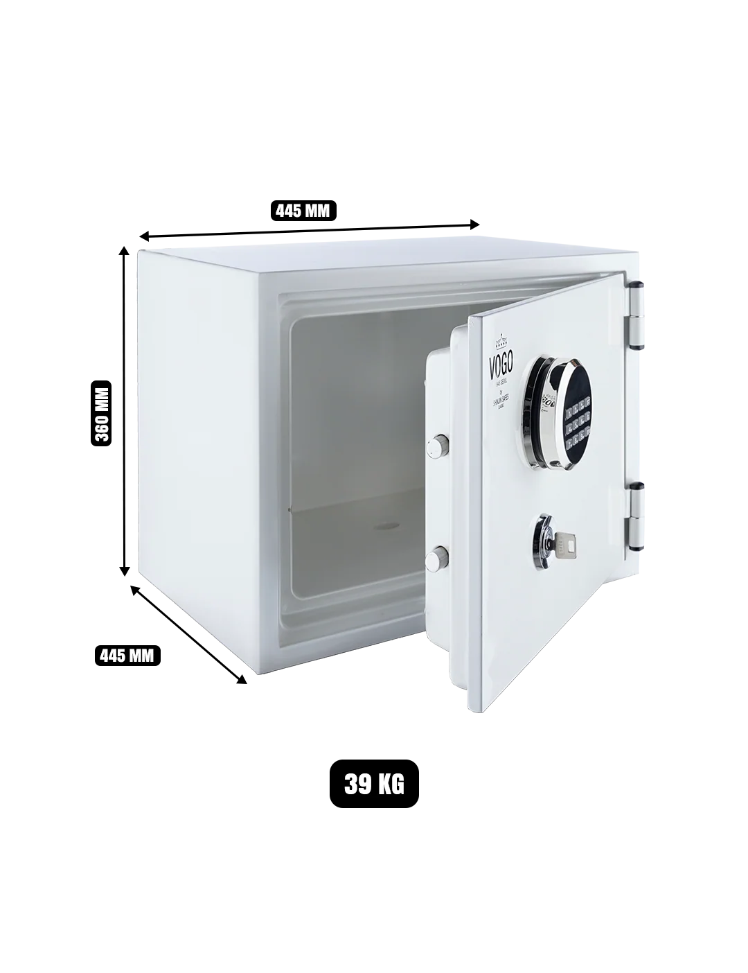 SHINJIN VOGO SAFES FIRE RESISTANT SAFE, MODEL VGF-360 White crystal - Image 4